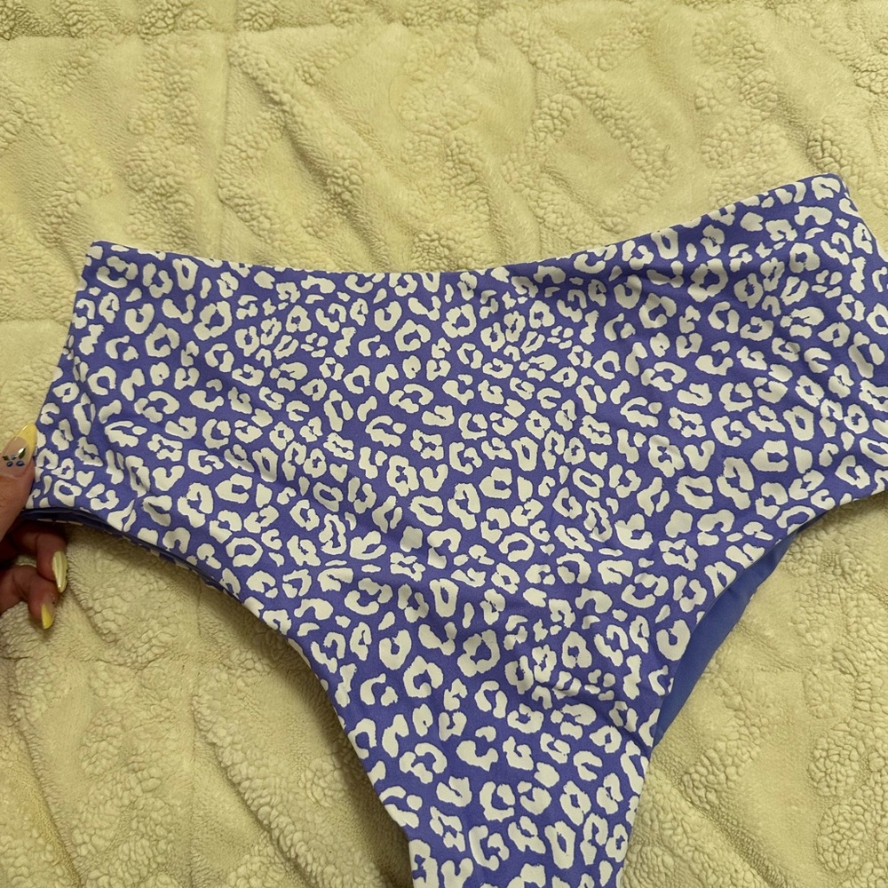 BuffBunny Purple and White Bikini Bottom